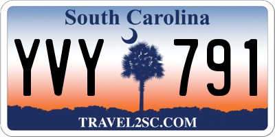 SC license plate YVY791