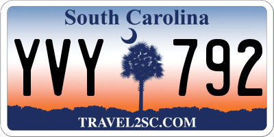 SC license plate YVY792