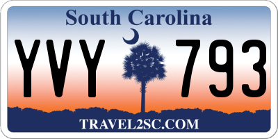 SC license plate YVY793