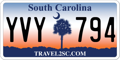 SC license plate YVY794