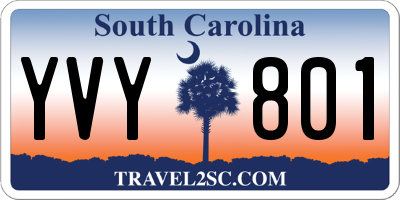 SC license plate YVY801