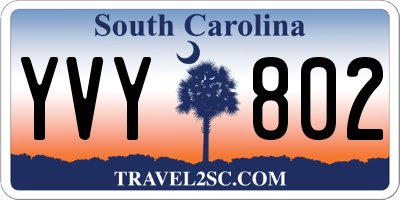 SC license plate YVY802