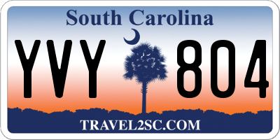 SC license plate YVY804