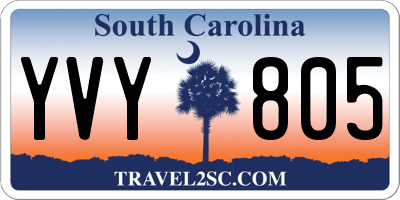 SC license plate YVY805