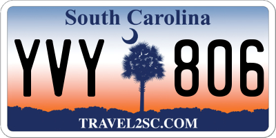 SC license plate YVY806