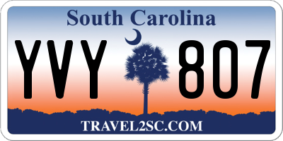 SC license plate YVY807