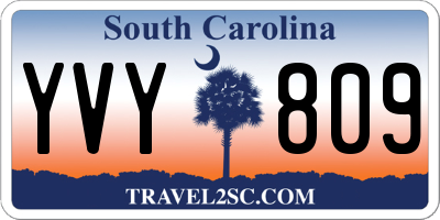 SC license plate YVY809