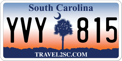 SC license plate YVY815