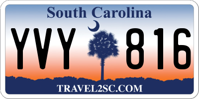 SC license plate YVY816