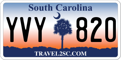 SC license plate YVY820