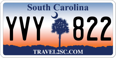 SC license plate YVY822