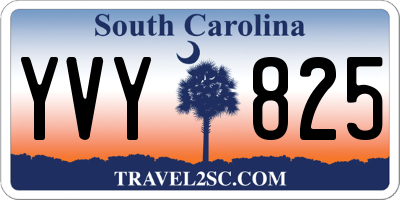 SC license plate YVY825