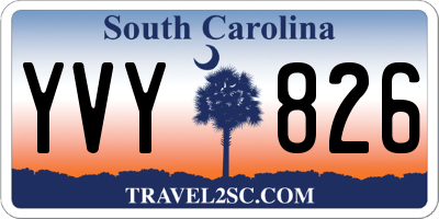 SC license plate YVY826