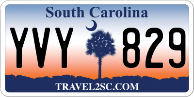 SC license plate YVY829