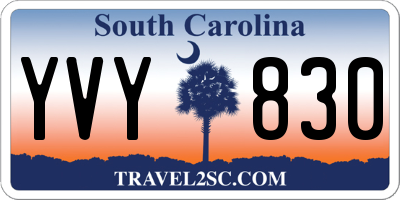 SC license plate YVY830