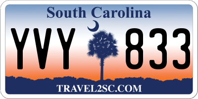 SC license plate YVY833