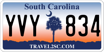 SC license plate YVY834