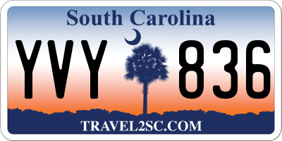 SC license plate YVY836