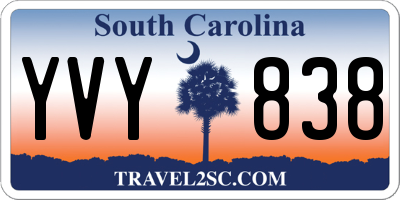 SC license plate YVY838