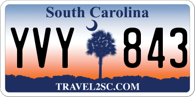 SC license plate YVY843
