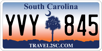 SC license plate YVY845