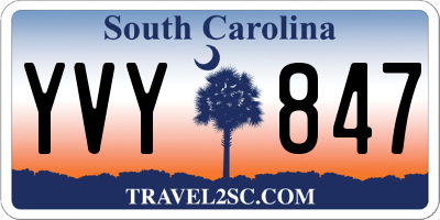 SC license plate YVY847