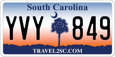 SC license plate YVY849