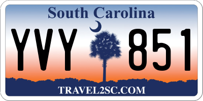SC license plate YVY851