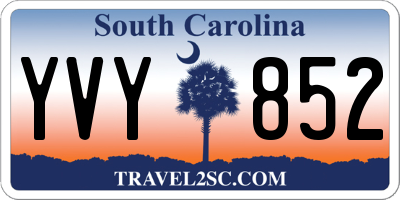 SC license plate YVY852