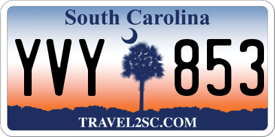 SC license plate YVY853