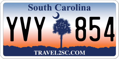 SC license plate YVY854