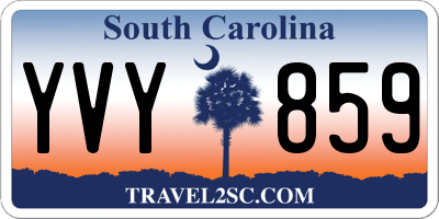 SC license plate YVY859