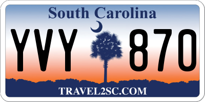SC license plate YVY870