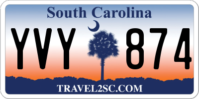 SC license plate YVY874
