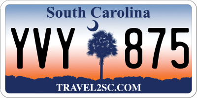 SC license plate YVY875