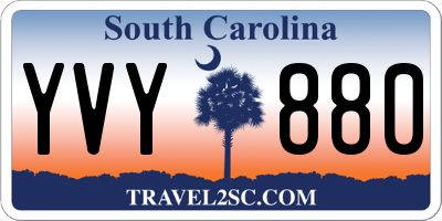 SC license plate YVY880