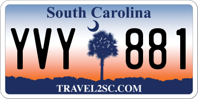 SC license plate YVY881
