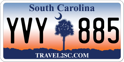SC license plate YVY885