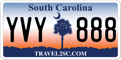SC license plate YVY888