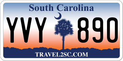 SC license plate YVY890