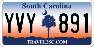 SC license plate YVY891