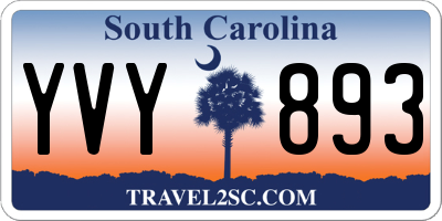 SC license plate YVY893