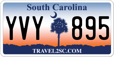 SC license plate YVY895