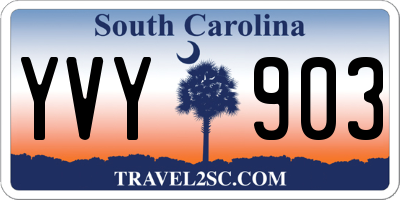 SC license plate YVY903