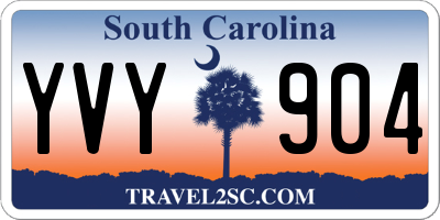 SC license plate YVY904