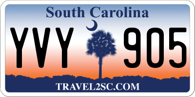 SC license plate YVY905
