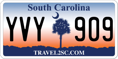 SC license plate YVY909