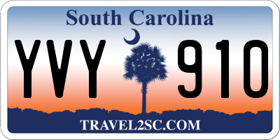 SC license plate YVY910