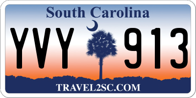 SC license plate YVY913