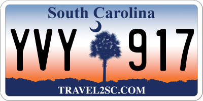 SC license plate YVY917